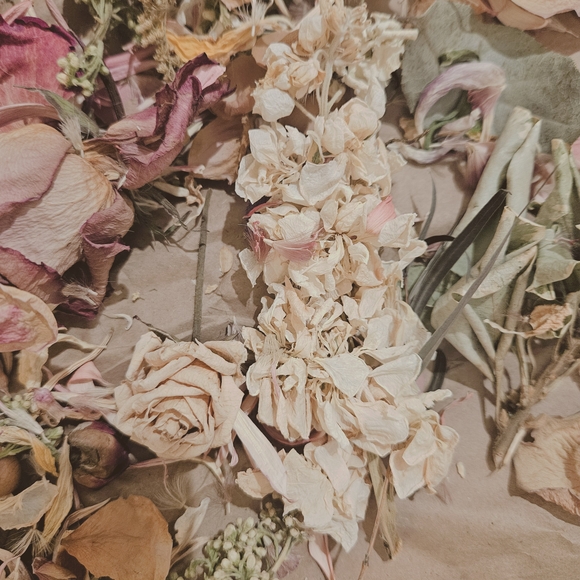 Hand-dried Black Ribbon on Floral Petal Arrangement - Picture 9 of 16